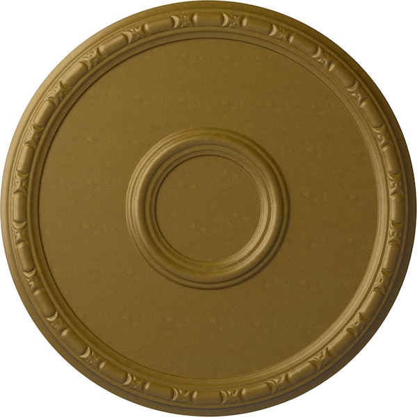 Ekena Millwork Odessa Bead & Barrel Ceiling Medallion (Fits Canopies up to 5"), 19 3/4"OD x 1 3/8"P, Gold CM20ODGLS - main